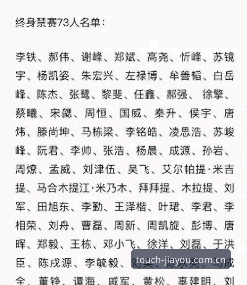 中国足协第三批禁足名单解读教程：从加加体育直播手机版看足坛反腐风暴